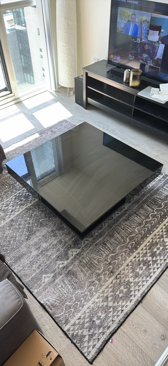 Black Square Coffee Table