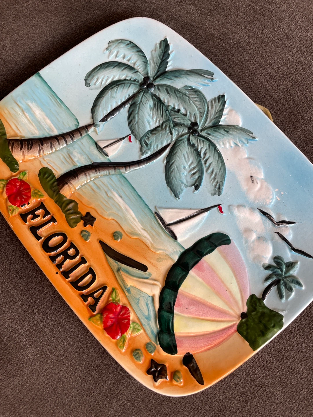 Vintage Florida Themed Decorative Plate - photo 3
