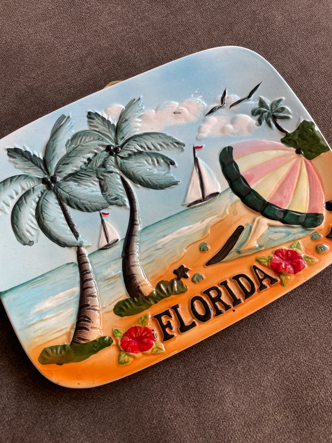 Vintage Florida Themed Decorative Plate - photo 2