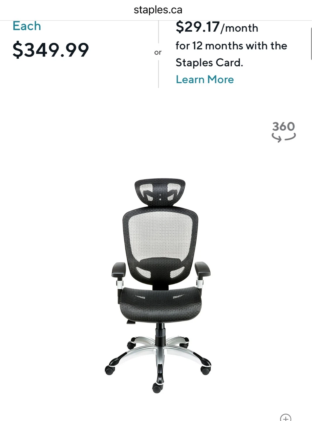 Staples Hyken Ergonomic Office Chair