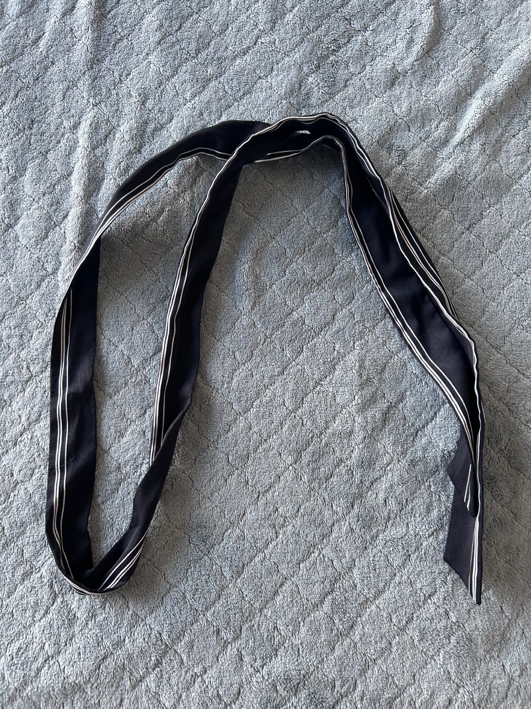 Black and White Striped Sash