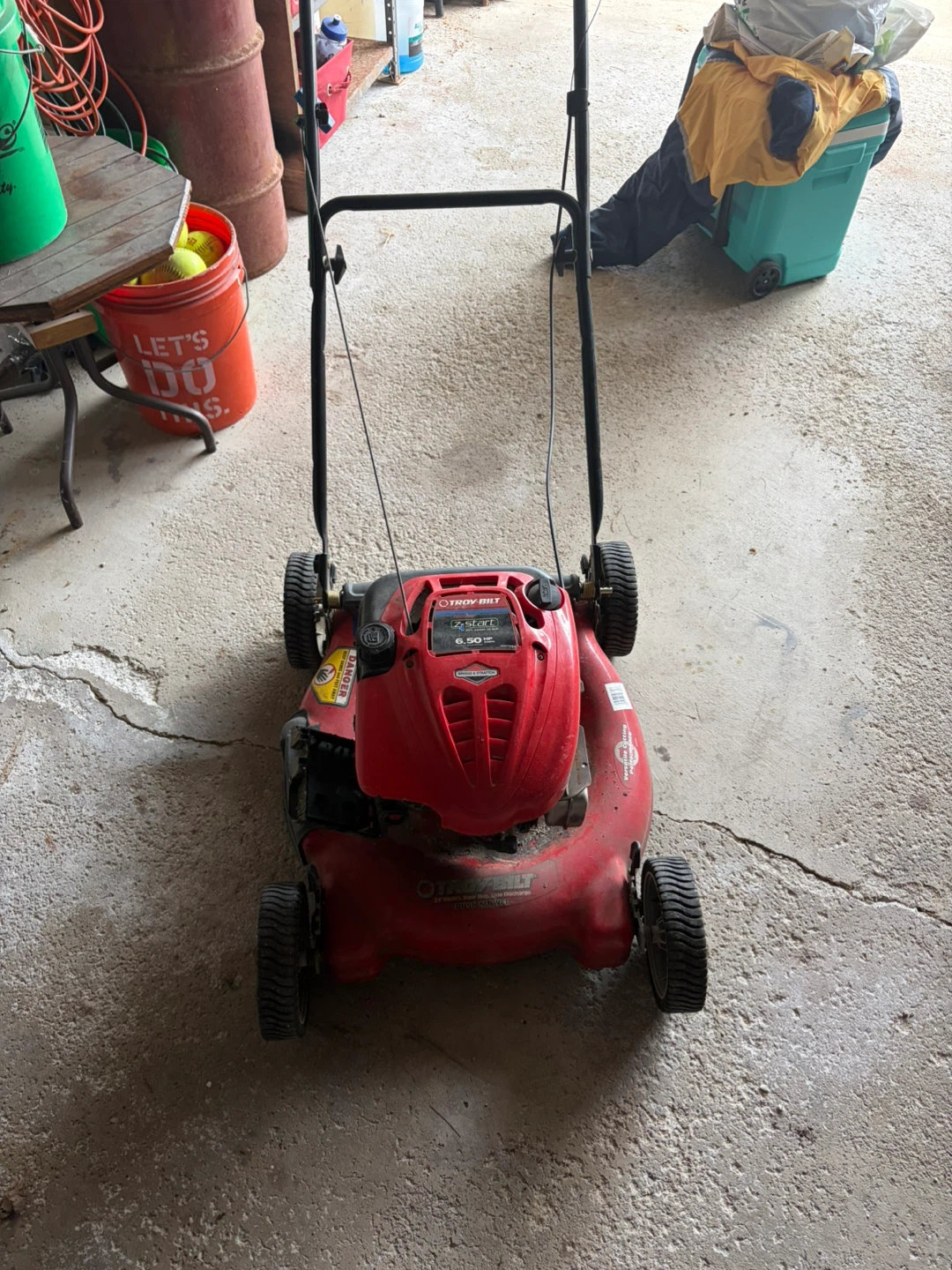 Troy built lawn mower