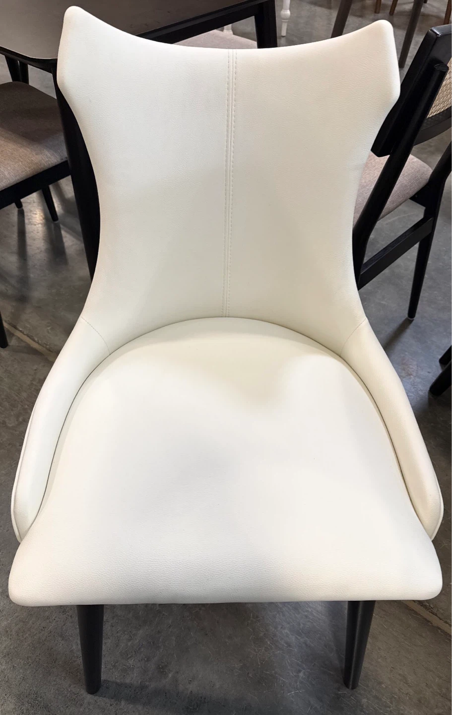 Dining Room set White Faux Leather Dining Chair - photo 2