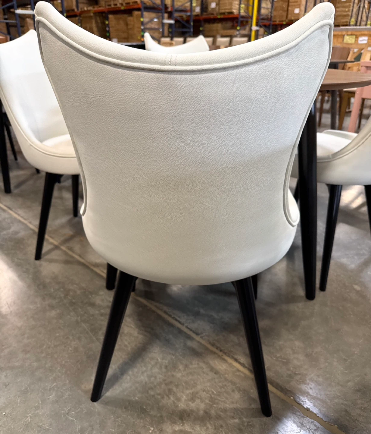 Dining Room set White Faux Leather Dining Chair - photo 4