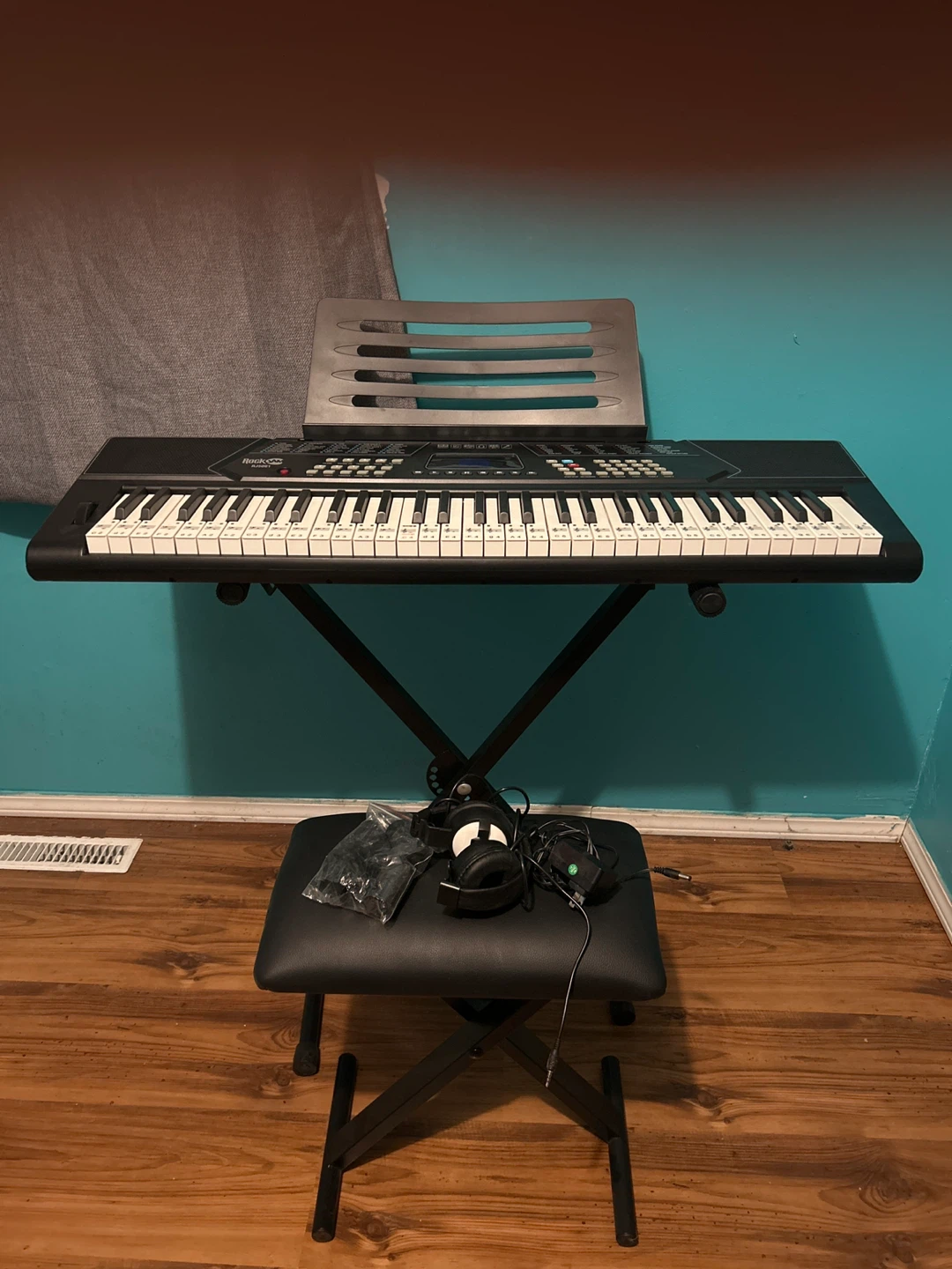 RockJam RK1000 Keyboard with Stand, Bench, and Headphones - photo 3