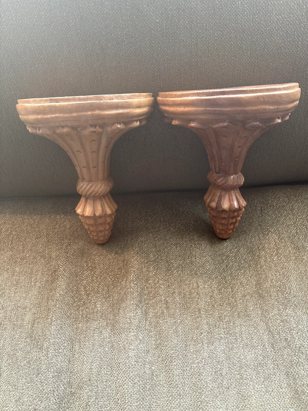 Wooden Decorative Wall Brackets - Set of 2