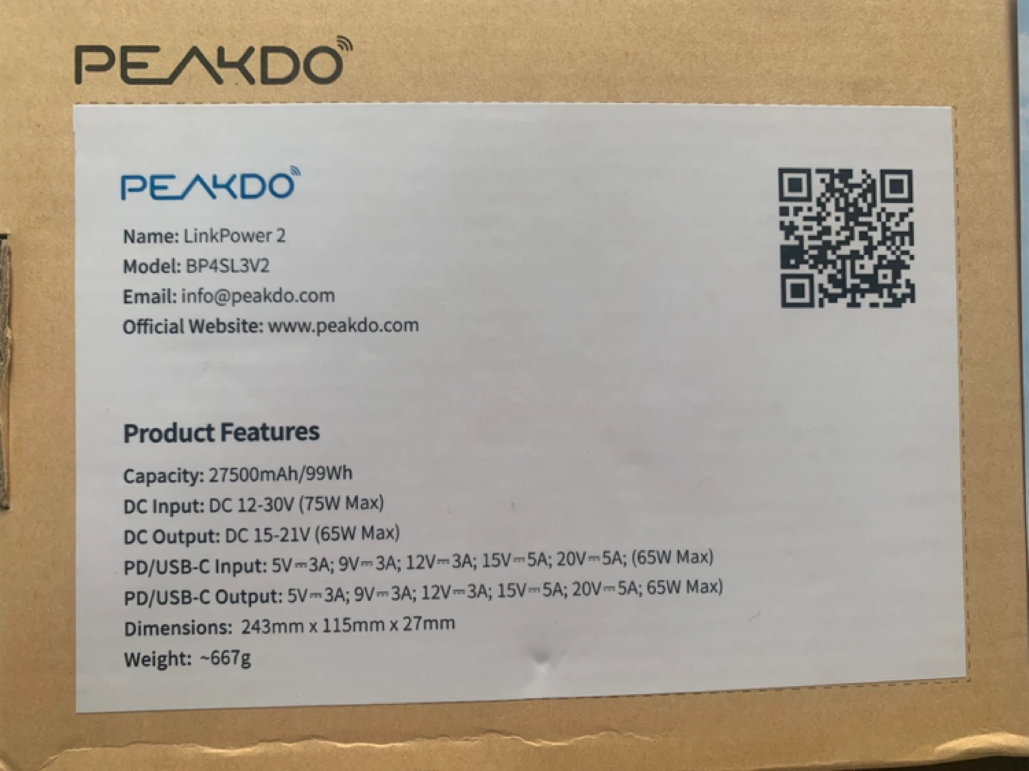 PeakDo LinkPower 2 | Power Bank for Starlink Mini 27500mAh 99Wh - photo 2