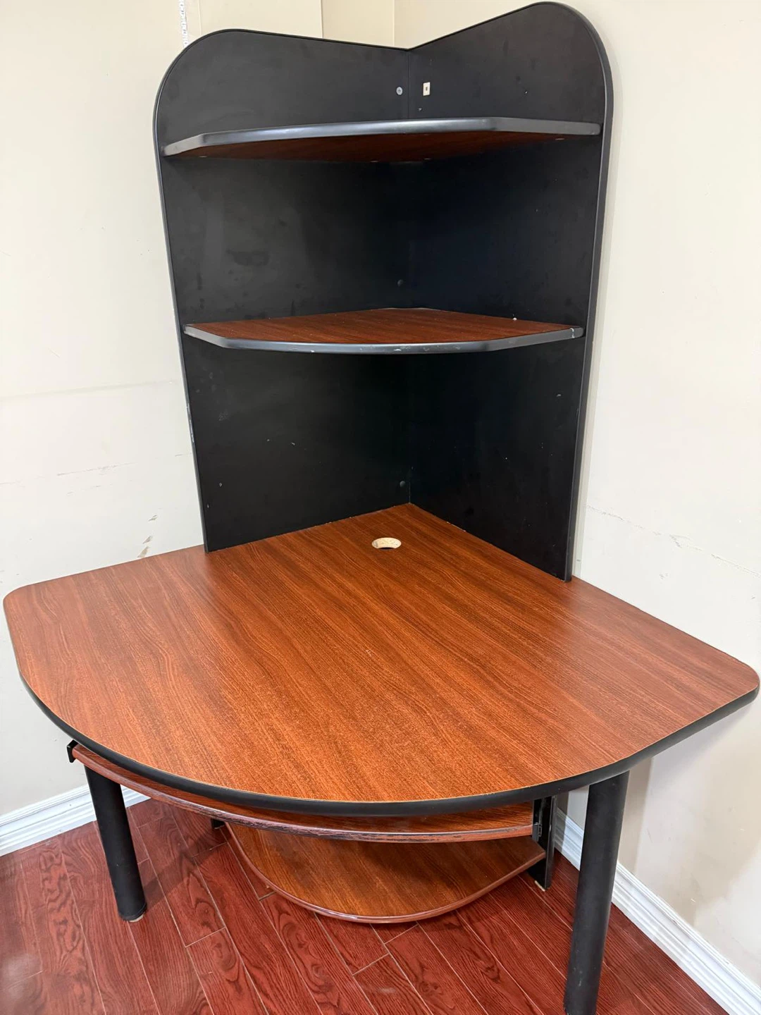 Corner Desk with Shelves