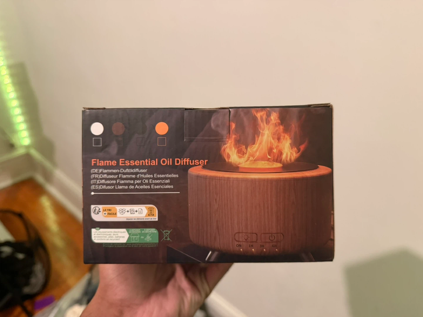 Suagix Flame Essential Oil Diffuser - Dark Wood