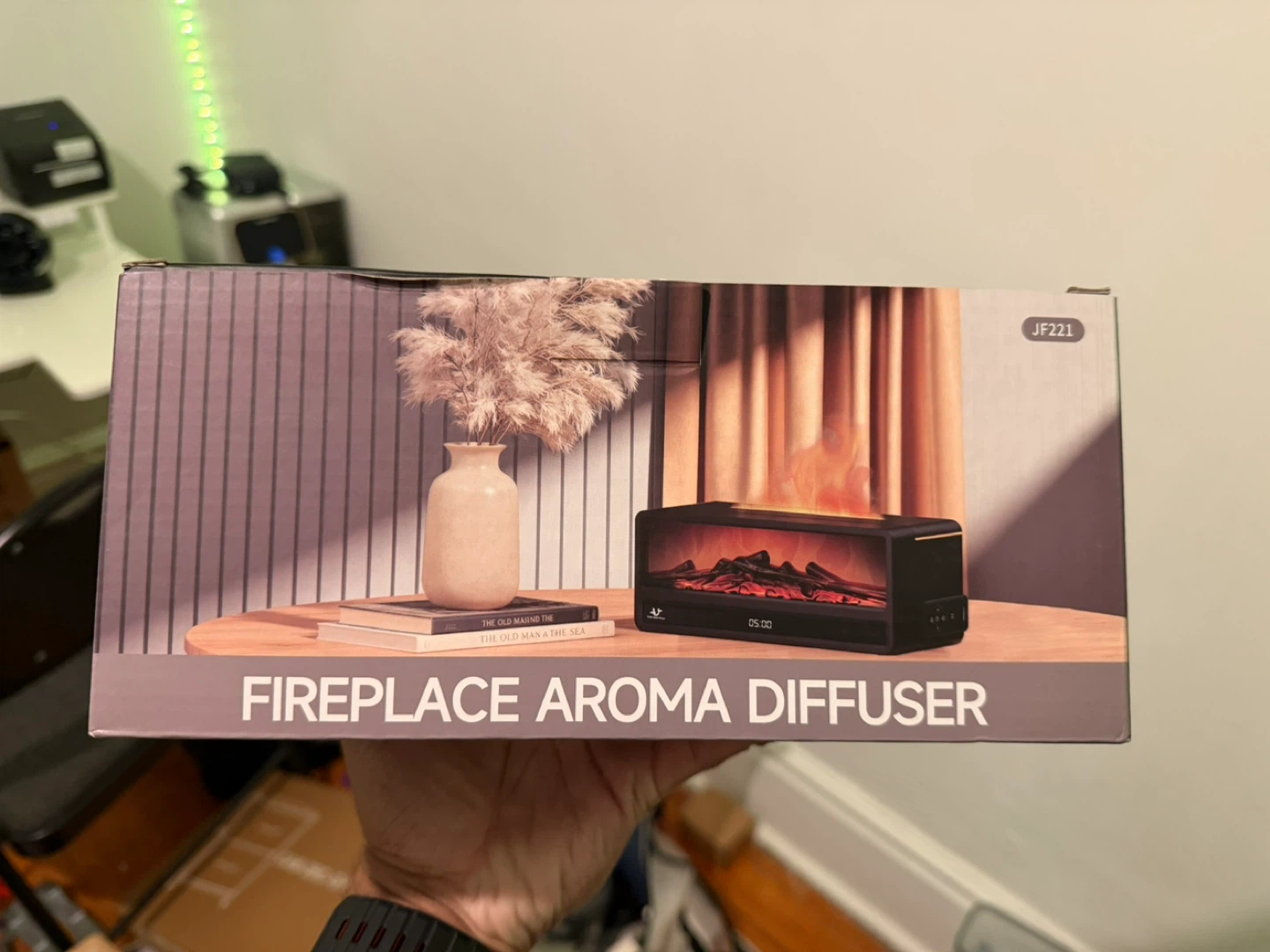 Becvtoz Fireplace Aroma Diffuser with LED Lights