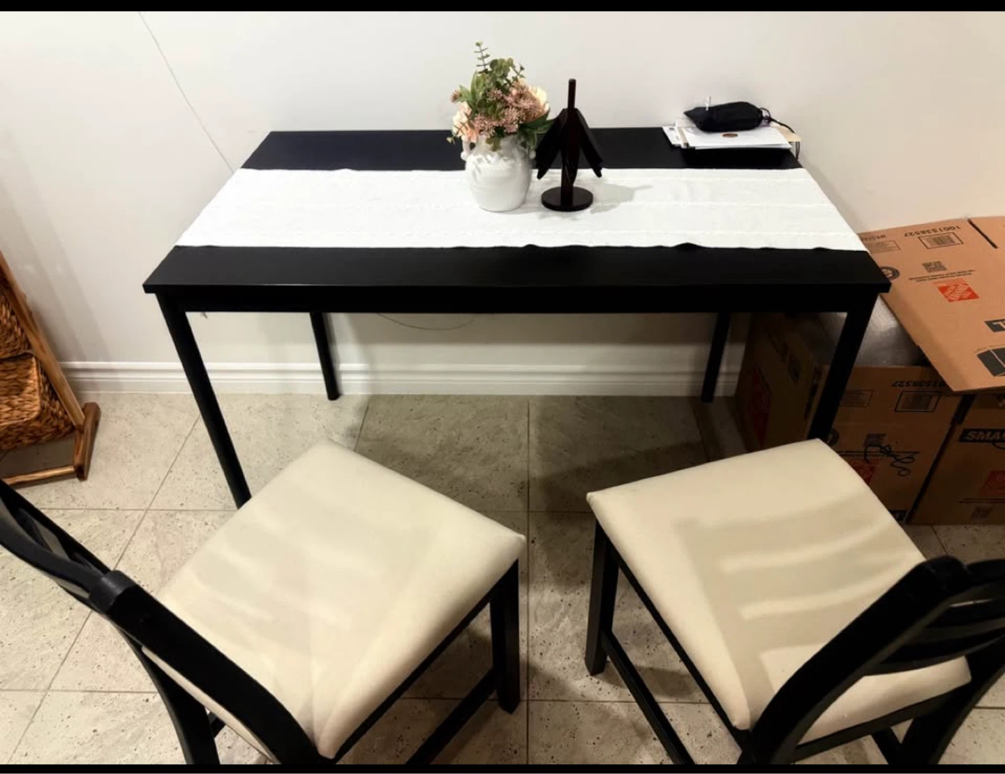 Black Dining Table and Chairs