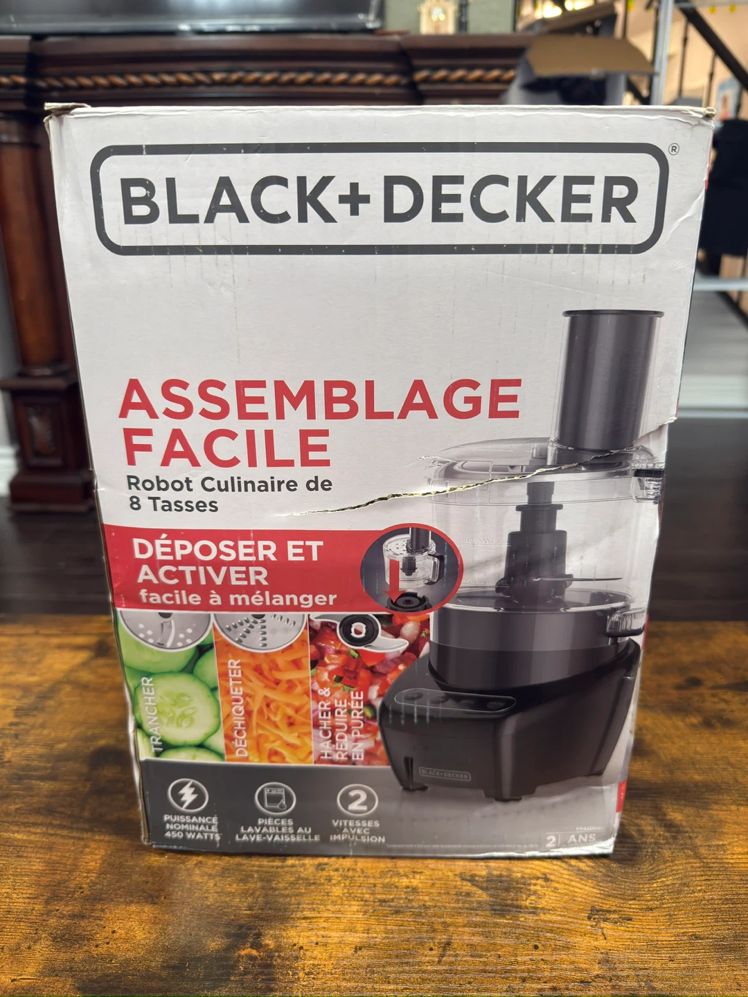 BLACK+DECKER 8-Cup Food Processor – Brand New