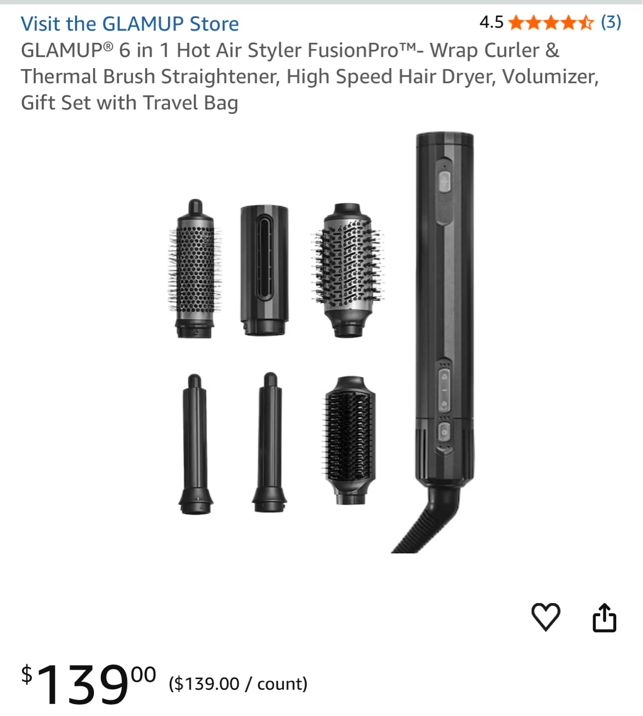 GLAMUP 6 in 1 Hot Air Styler FusionPro - photo 2