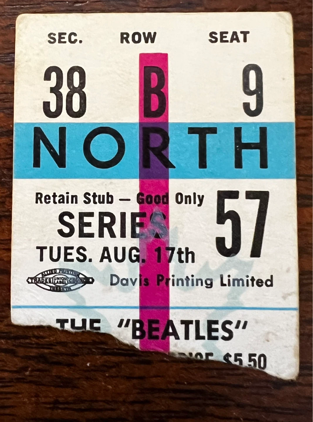 Beatles 2 Maple Leaf Gardens Ticket Stubs - August 17, 1965 - photo 4