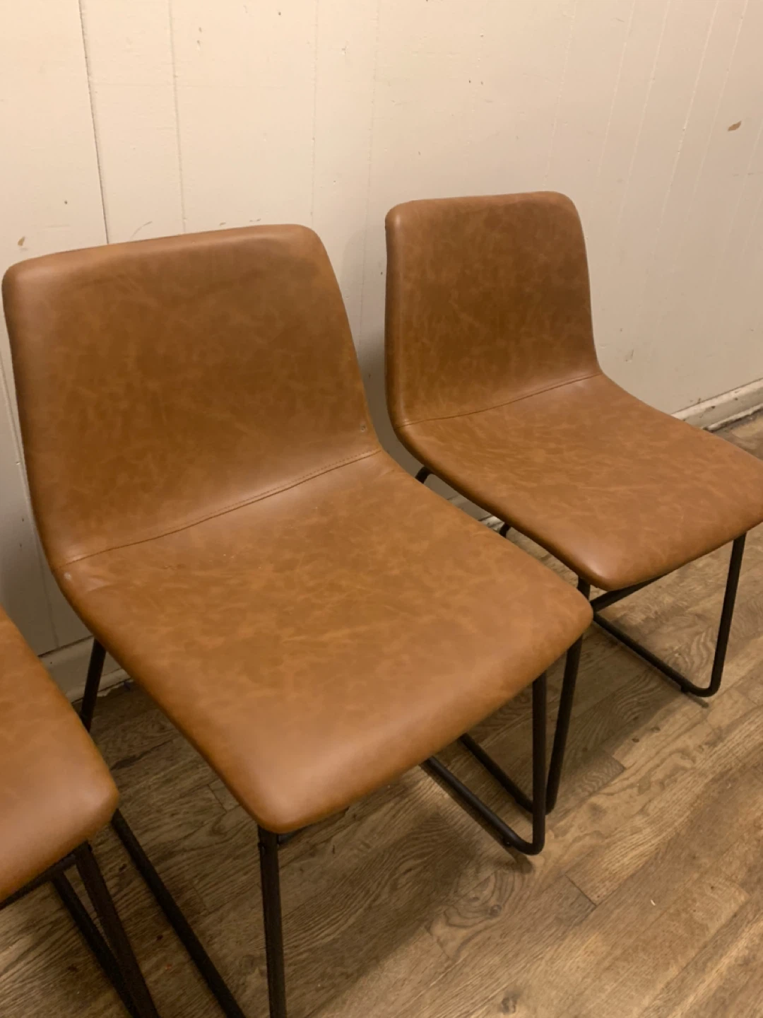 Set of 4 Brown Dining Chairs - photo 2
