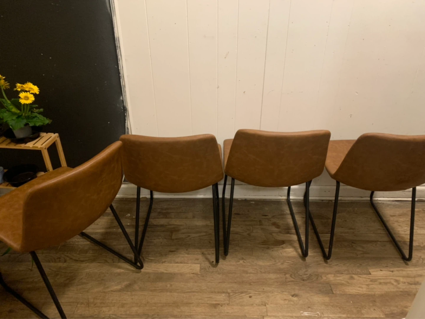 Set of 4 Brown Dining Chairs - photo 3