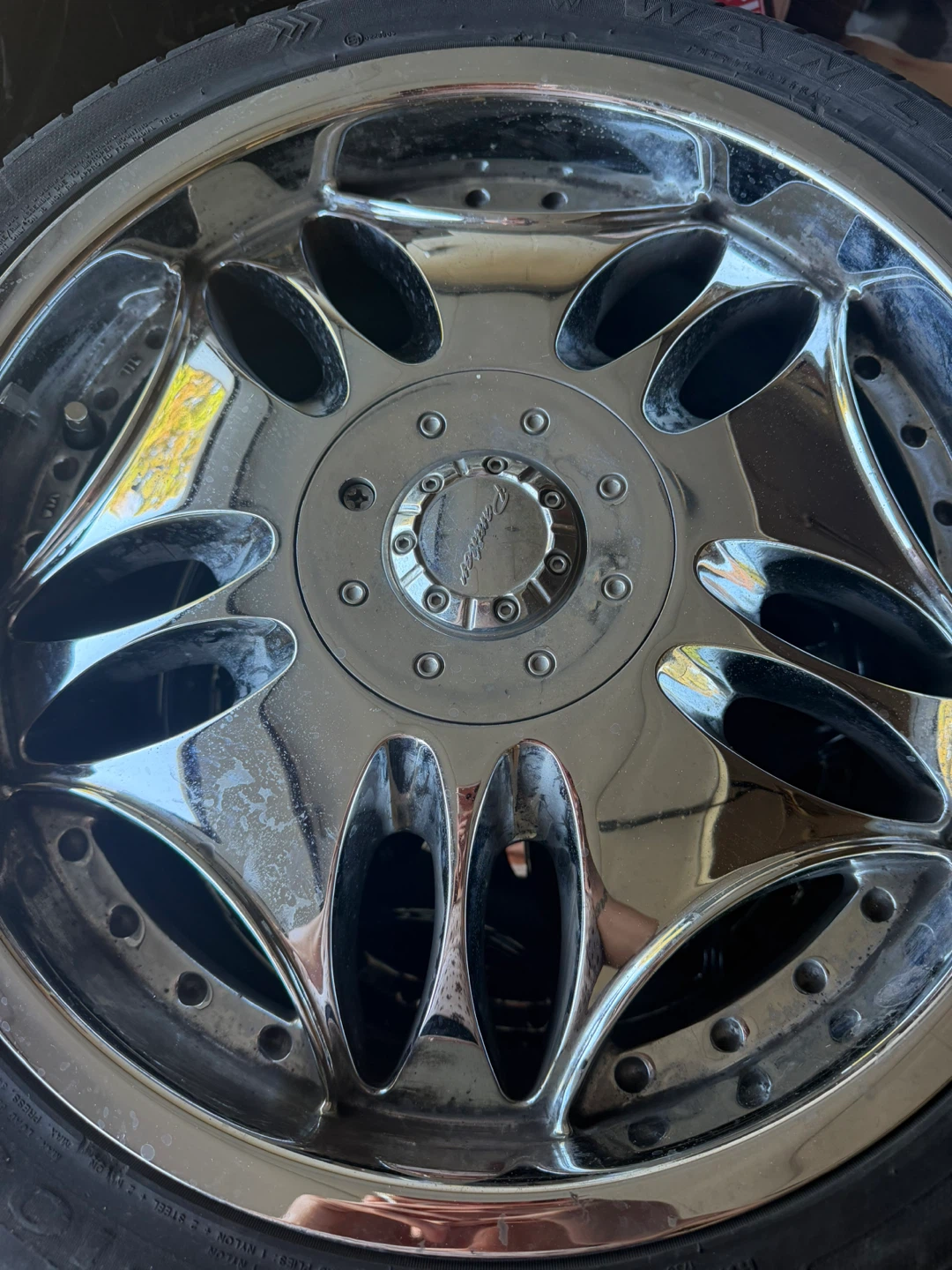Set of 4 Chrome Rims with Tires - photo 5