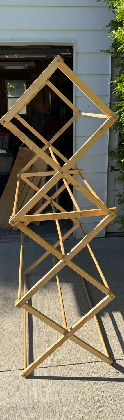 Wooden Accordion Drying Rack / Shelf - photo 2