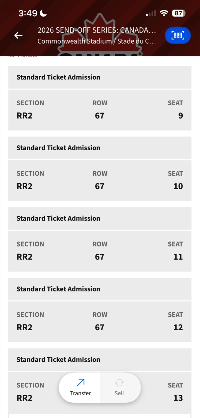 2026 Send-Off Series: Canada MNT Tickets - photo 2
