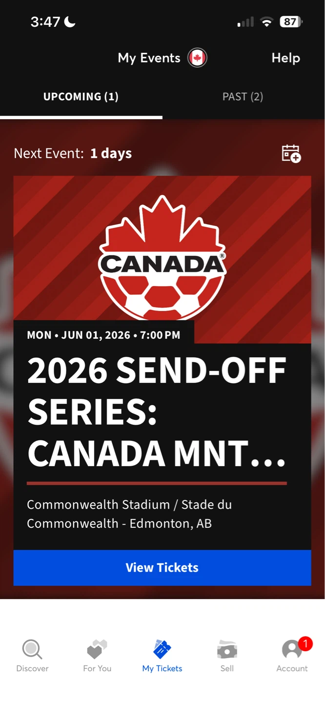 2026 Send-Off Series: Canada MNT Tickets