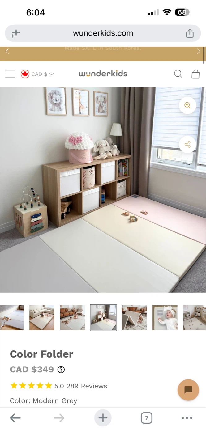 Alzip mat Color Folder Play Mat - Modern Grey