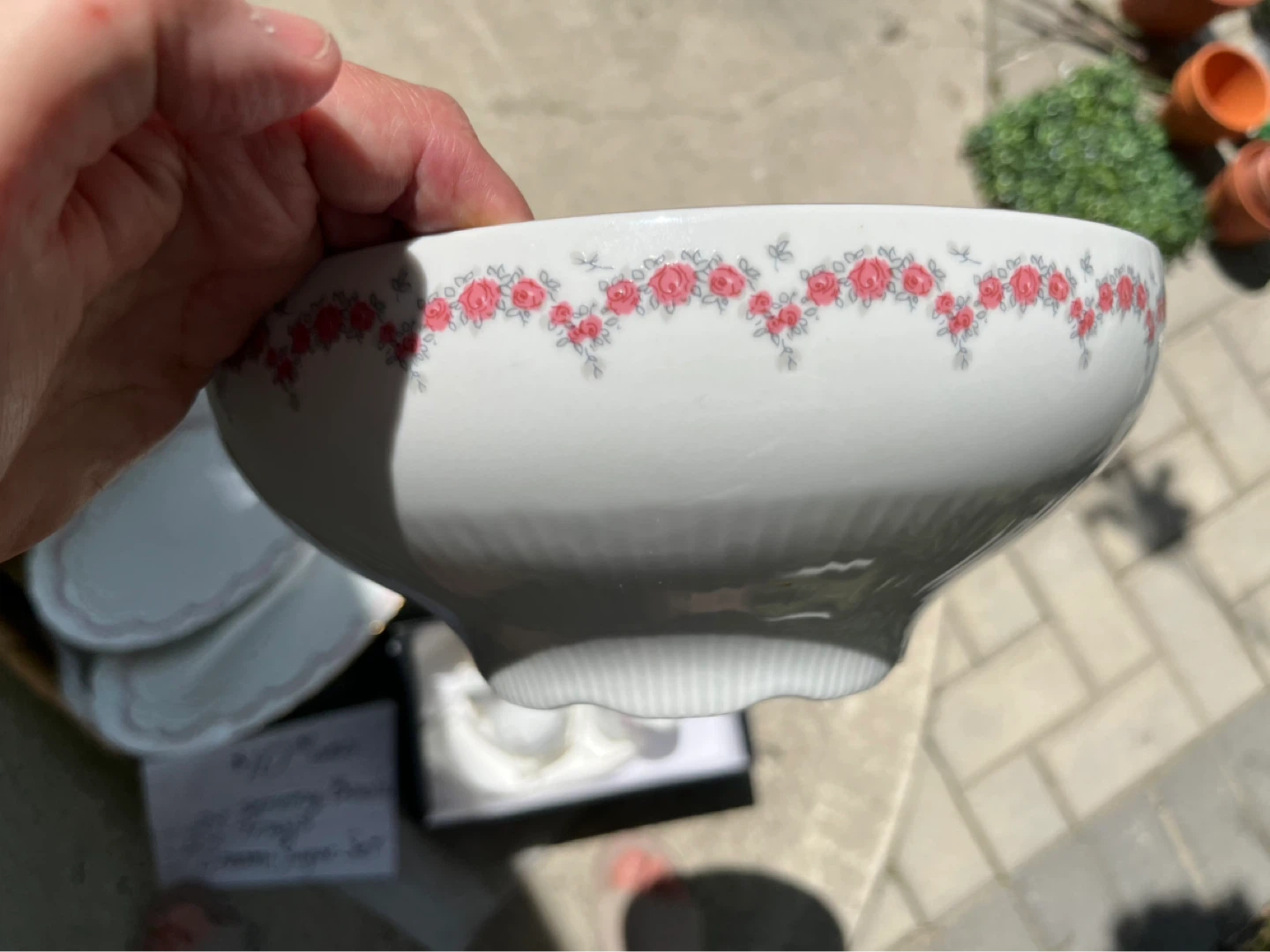 Vintage Rose Pattern Porcelain Serving Set - photo 3