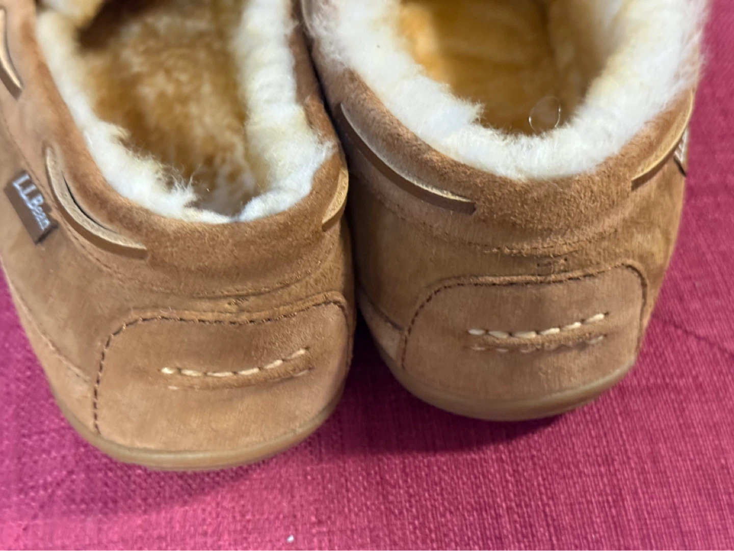 L.L.Bean Suede Shearling Lined Moccasin Slippers - photo 5