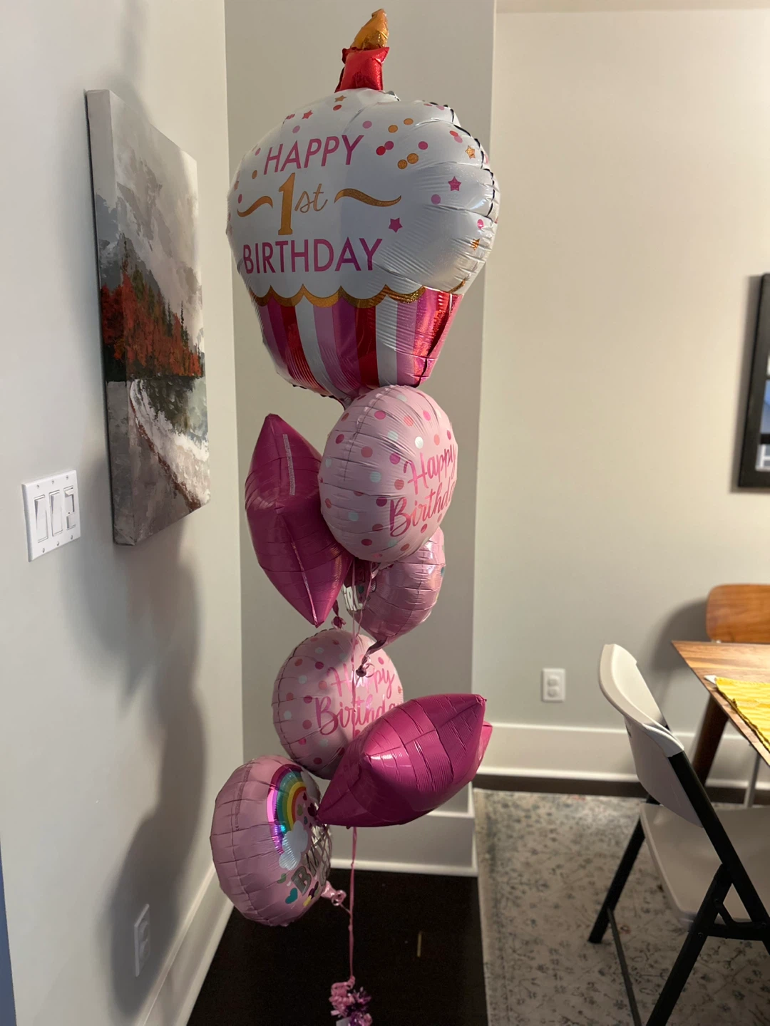Happy 1st Birthday Balloons