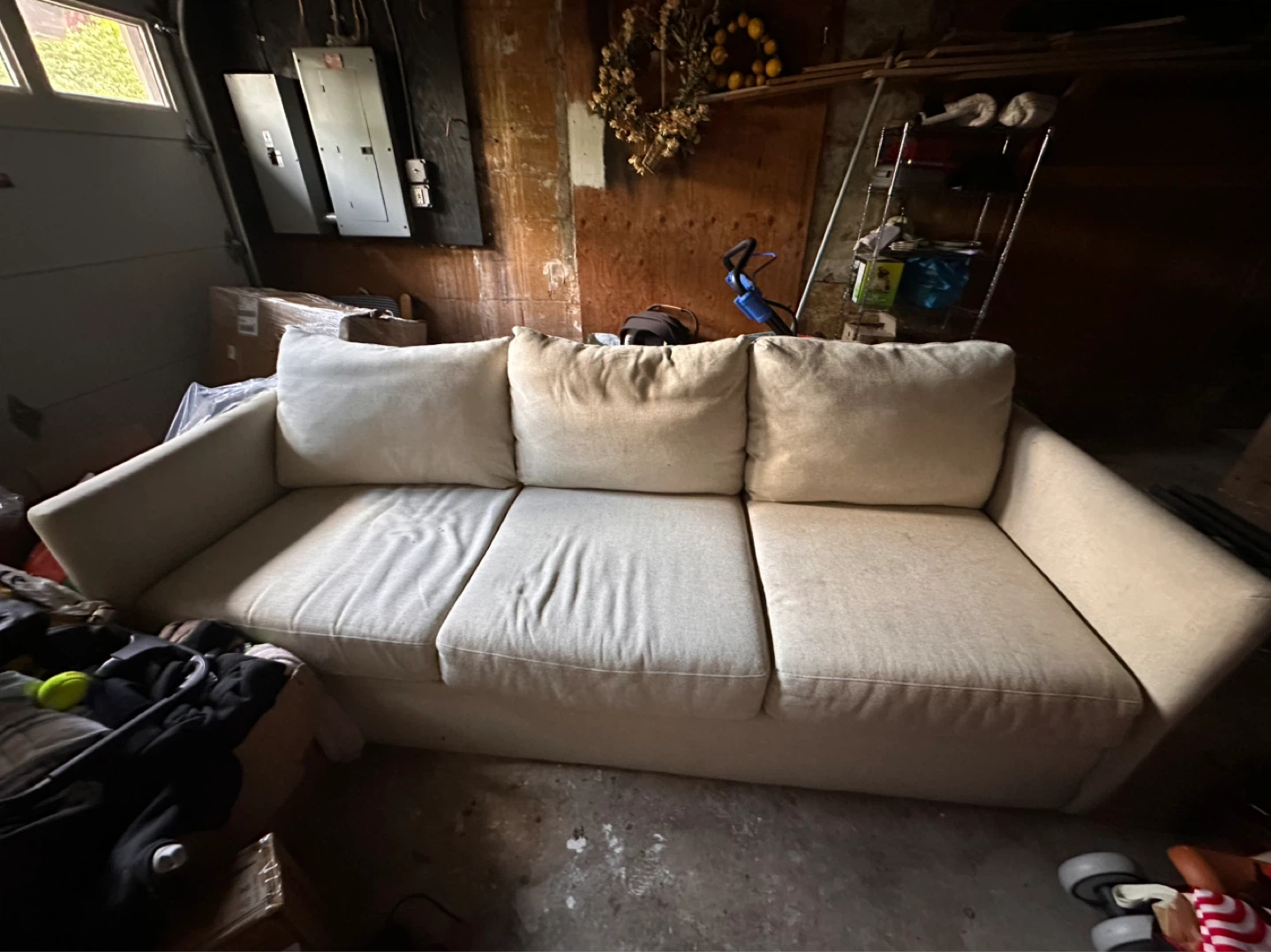 Beige Basset Three-Seater Sofa - photo 2