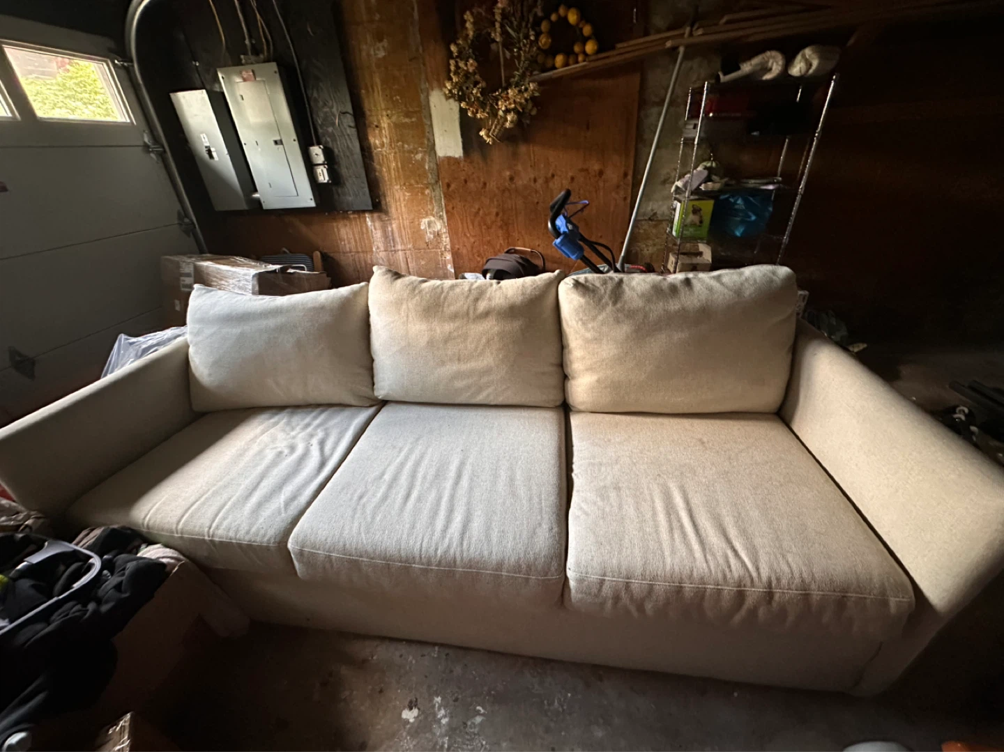 Beige Basset Three-Seater Sofa