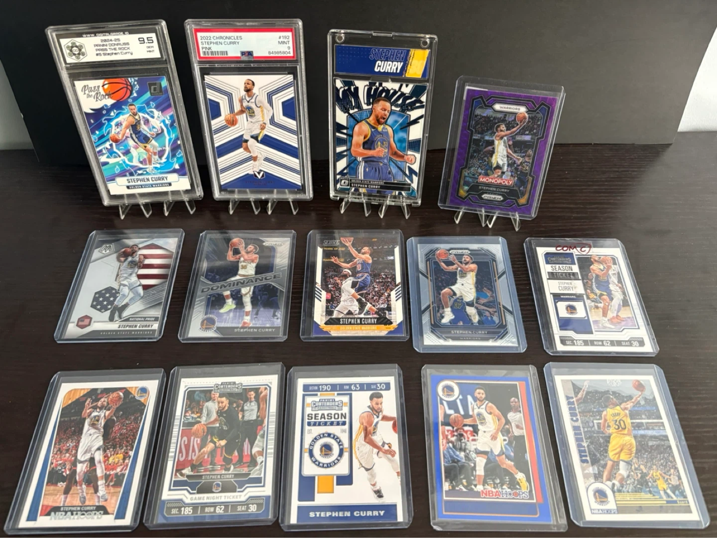 Collection of Stephen Curry Basketball Cards
