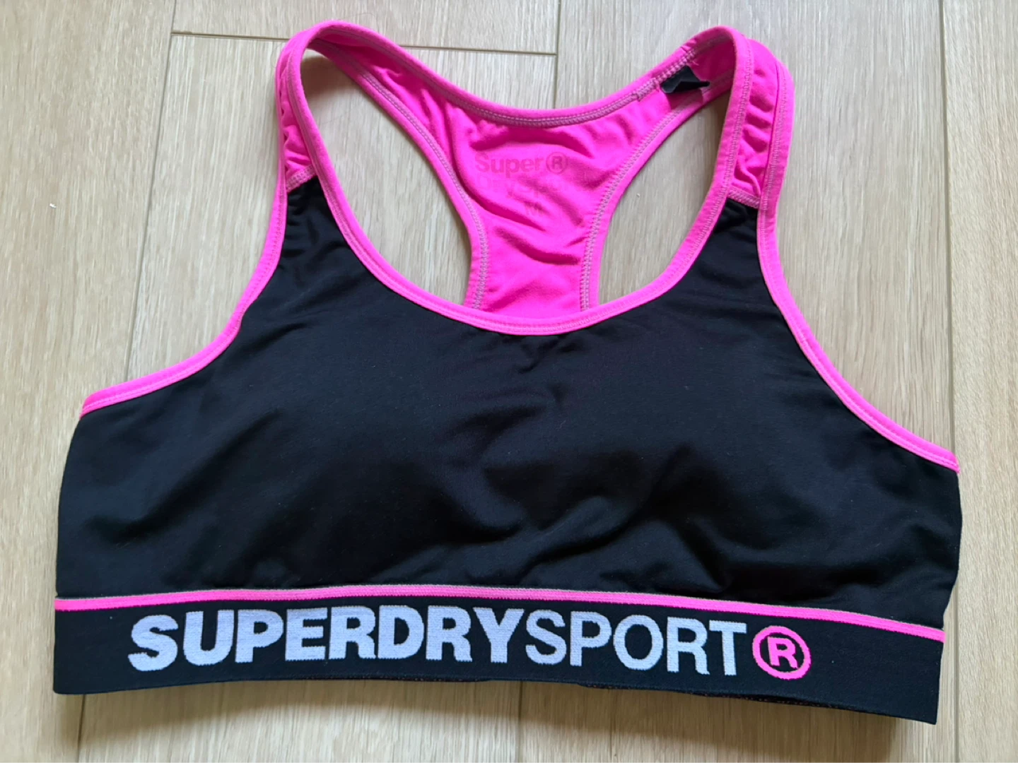 2 Medium superdry Sports Bra black pink moulded cups medium - photo 3