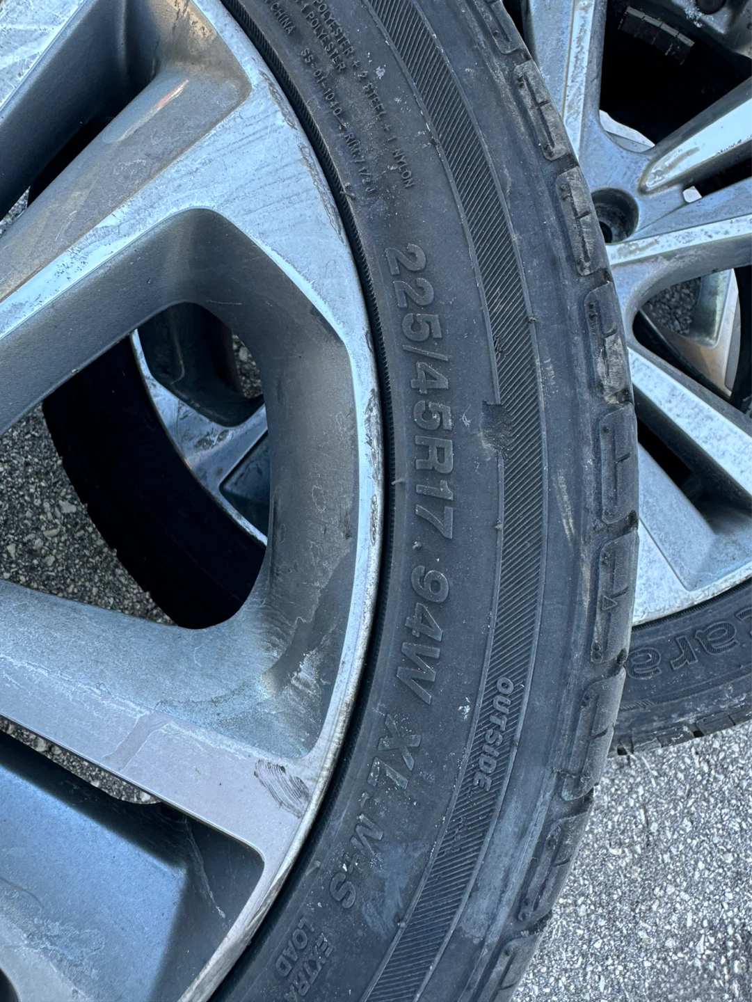 Set of 4 Hyundai Alloy Wheels with Tires - photo 5