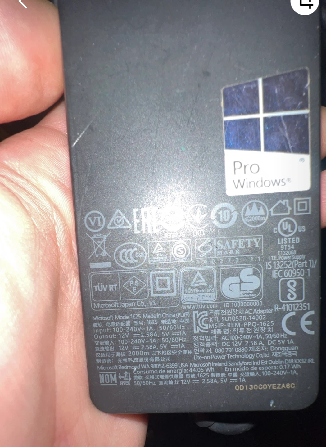 36W Microsoft AC Adapter - Model 1625 - photo 2