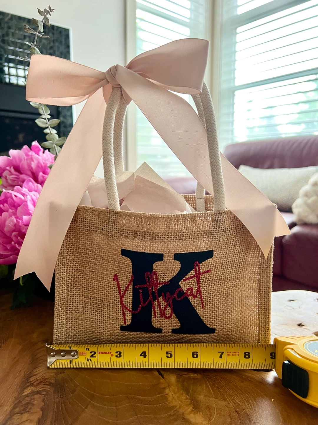 Personalized Burlap Tote - photo 2