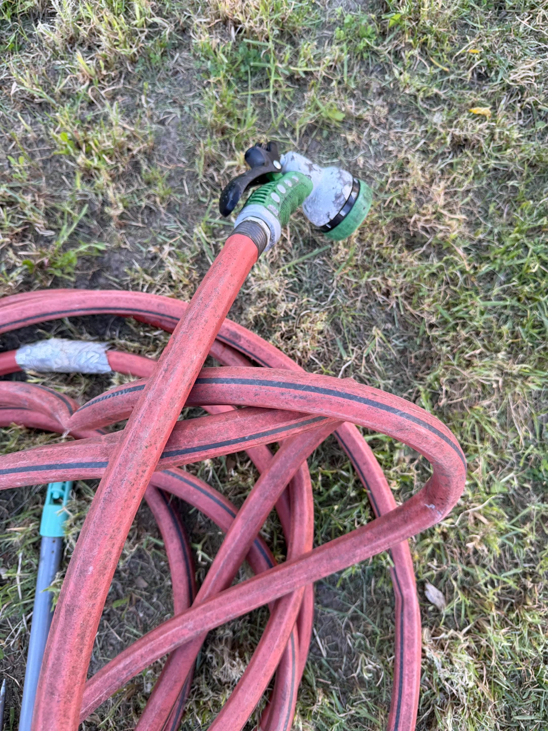 Red Garden Hose with Sprayer - photo 2