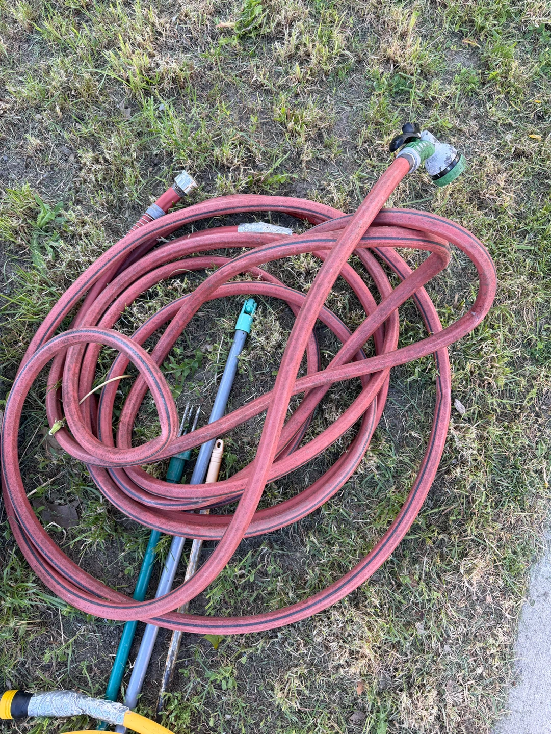 Red Garden Hose with Sprayer - photo 3