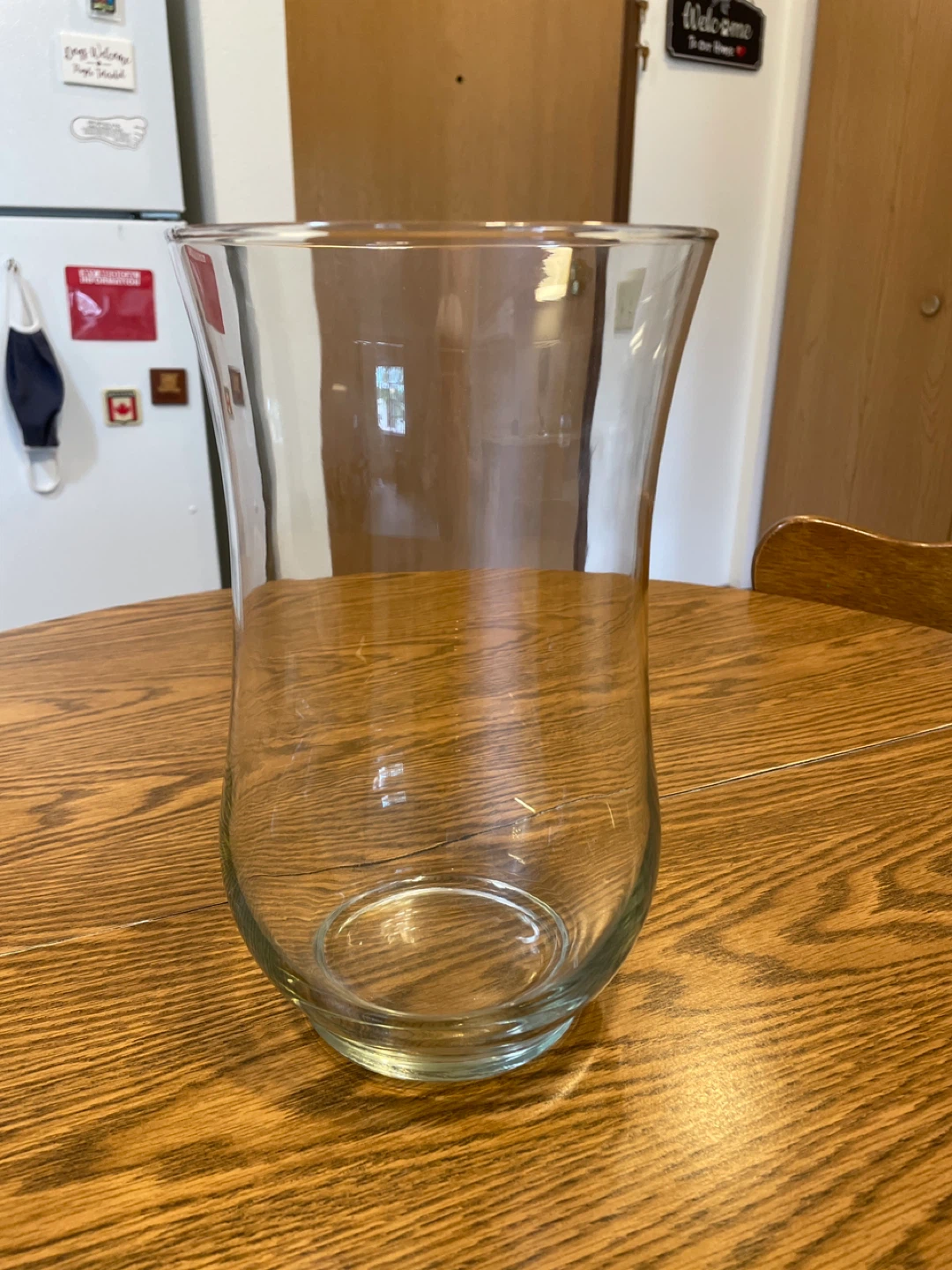 Large Clear Glass Vase