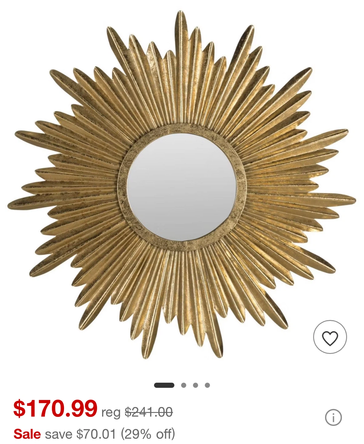 Gold Sunburst Mirror