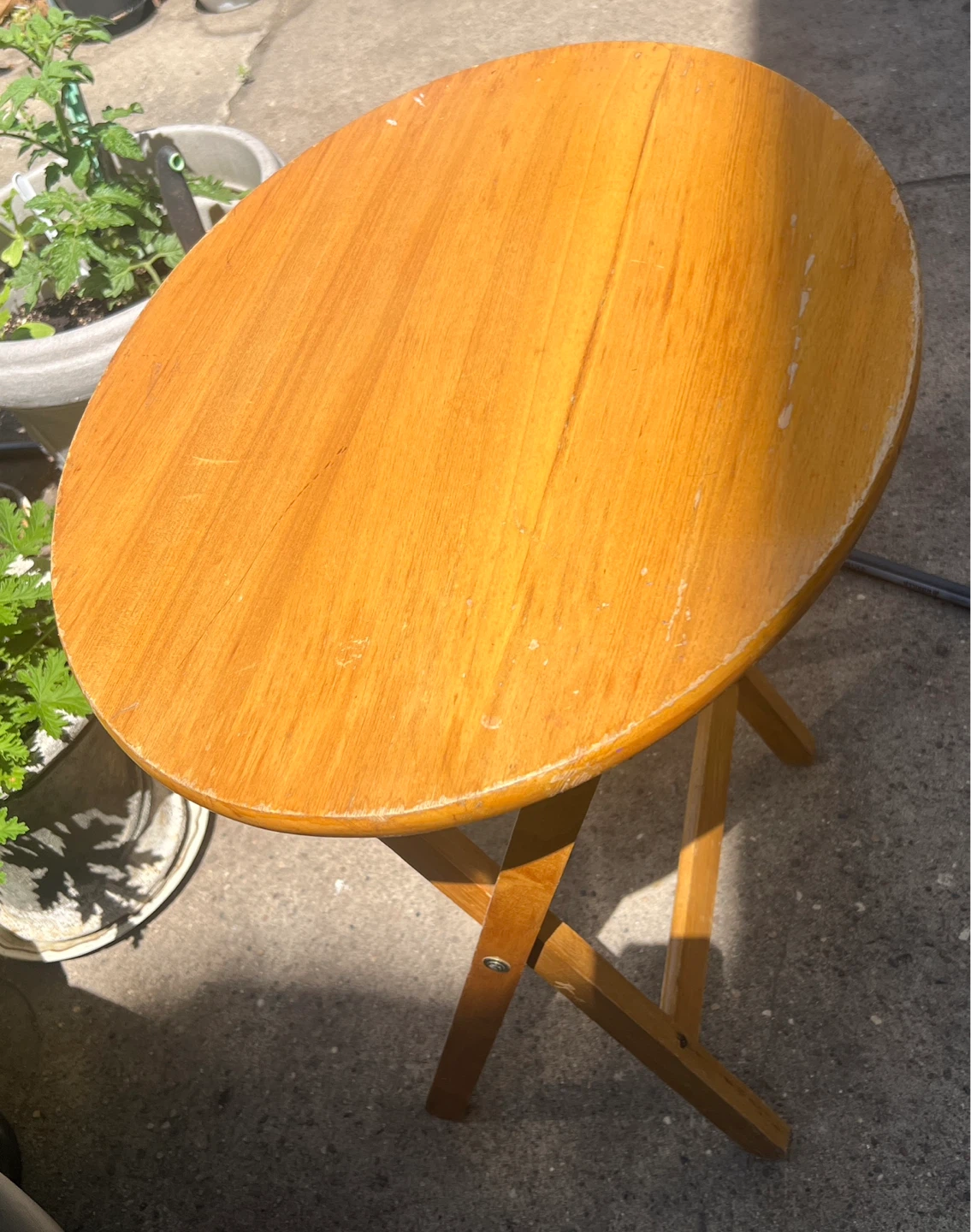 Wooden Folding Side Table - photo 2
