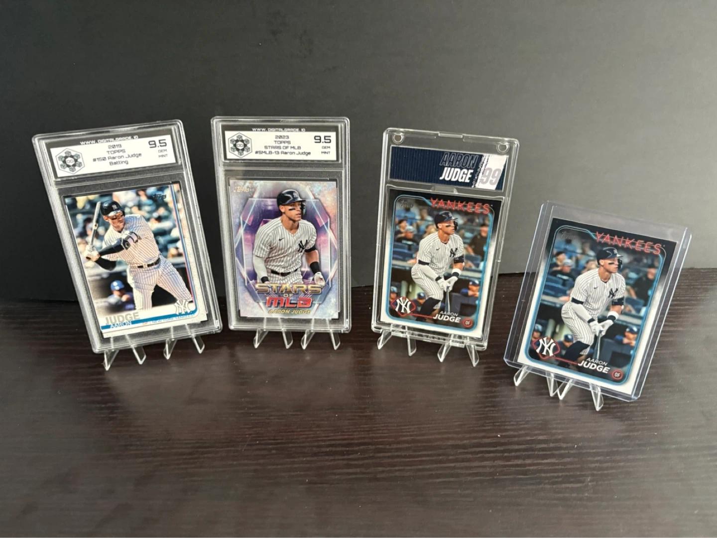 Collection of 4 Aaron Judge Baseball Cards