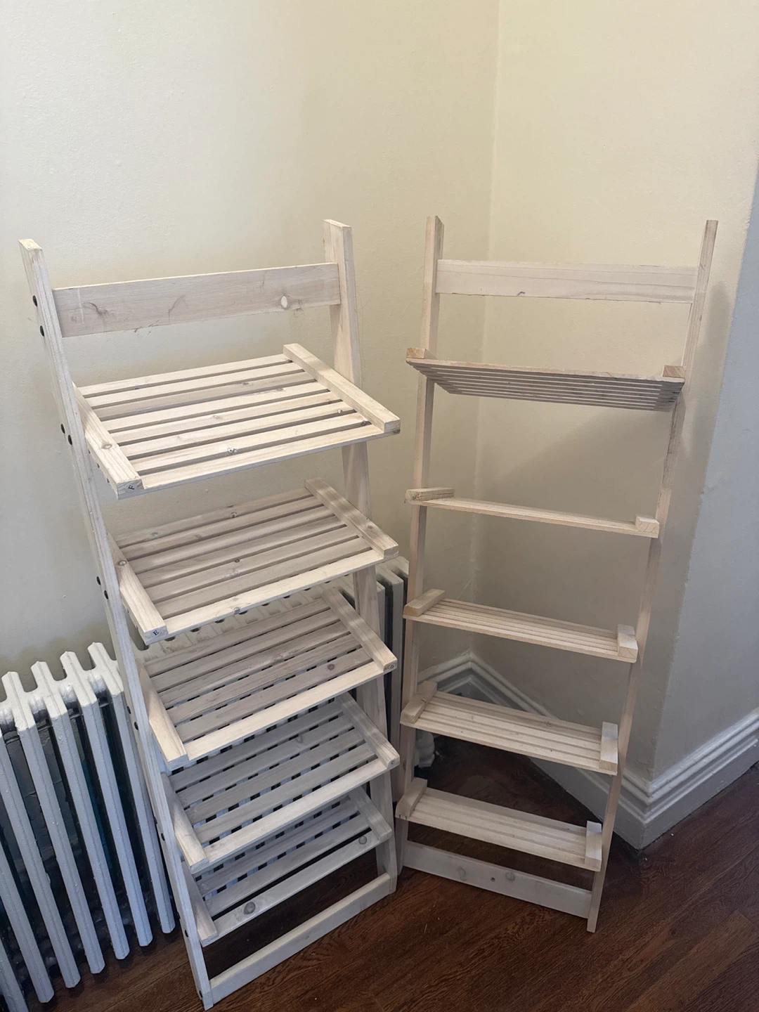Wooden Step Shelf Unit