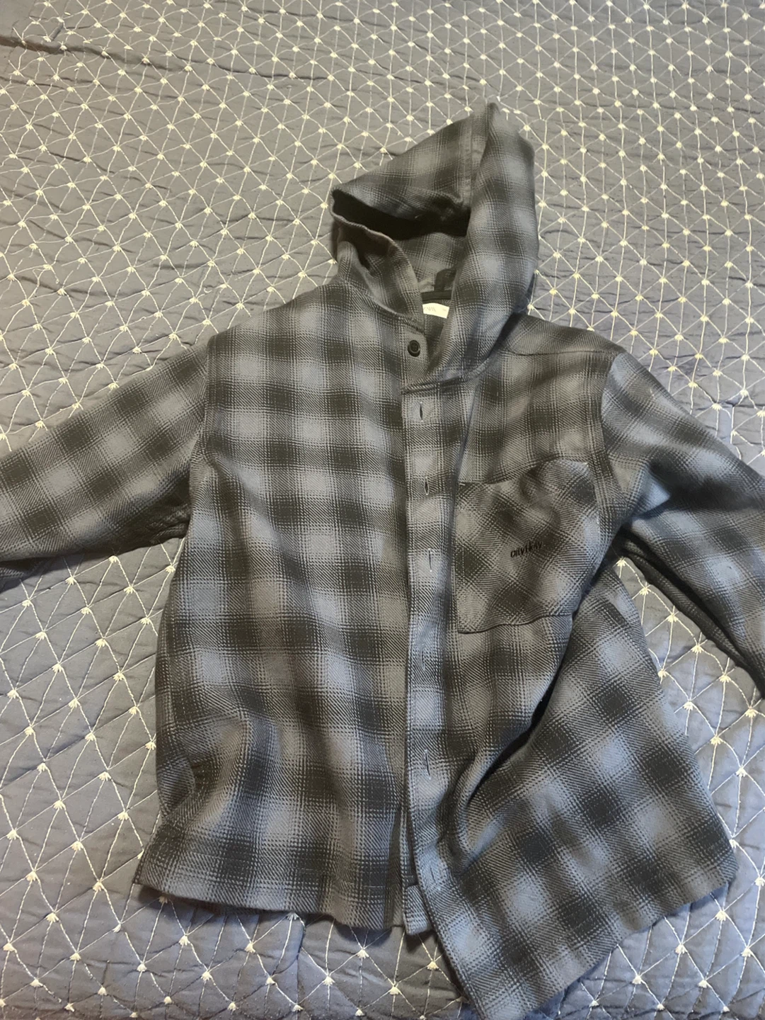 Zara Plaid Hooded Shirt Jacket - Size 9/10