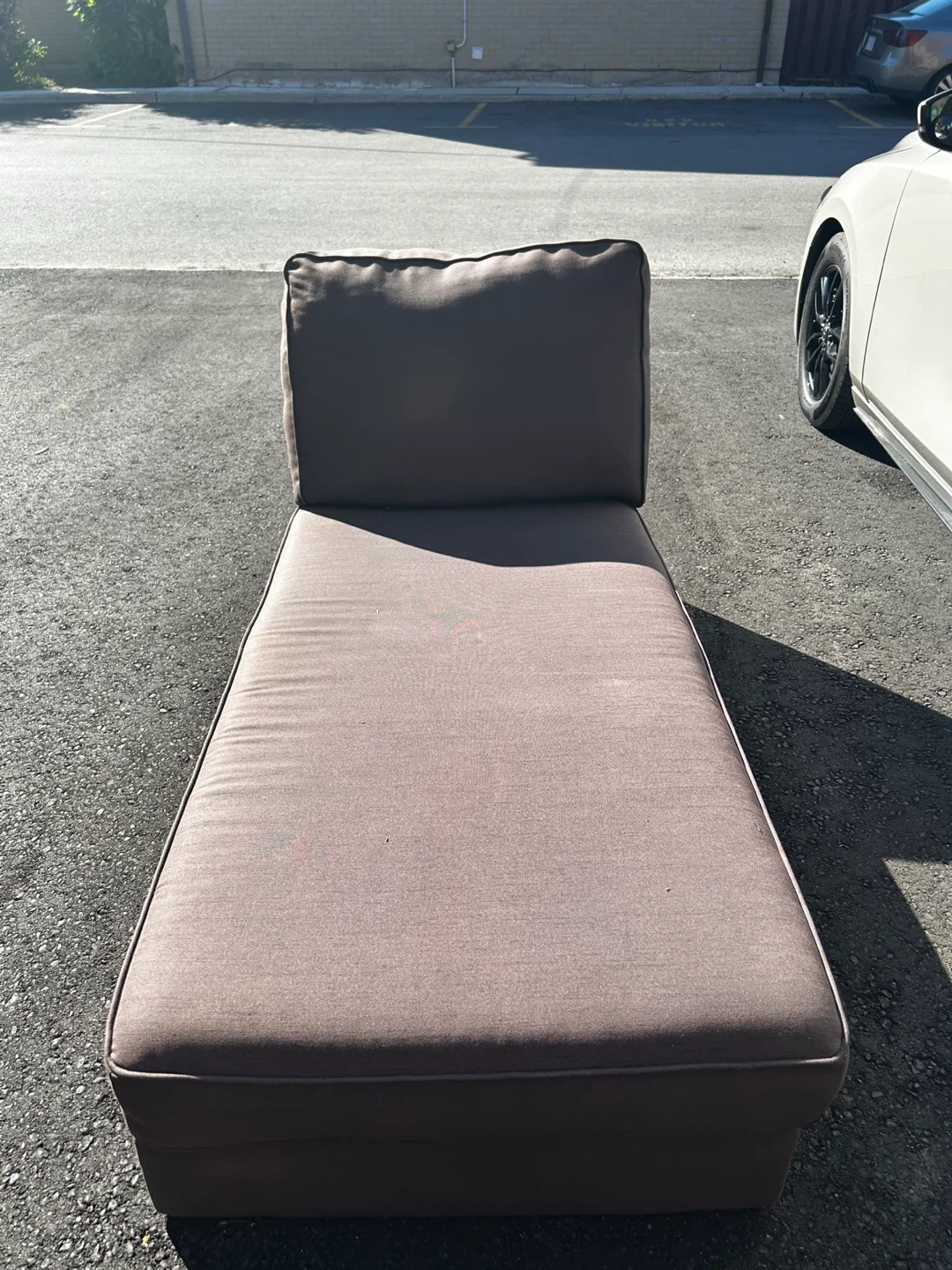 Brown Outdoor Chaise Lounge Chair