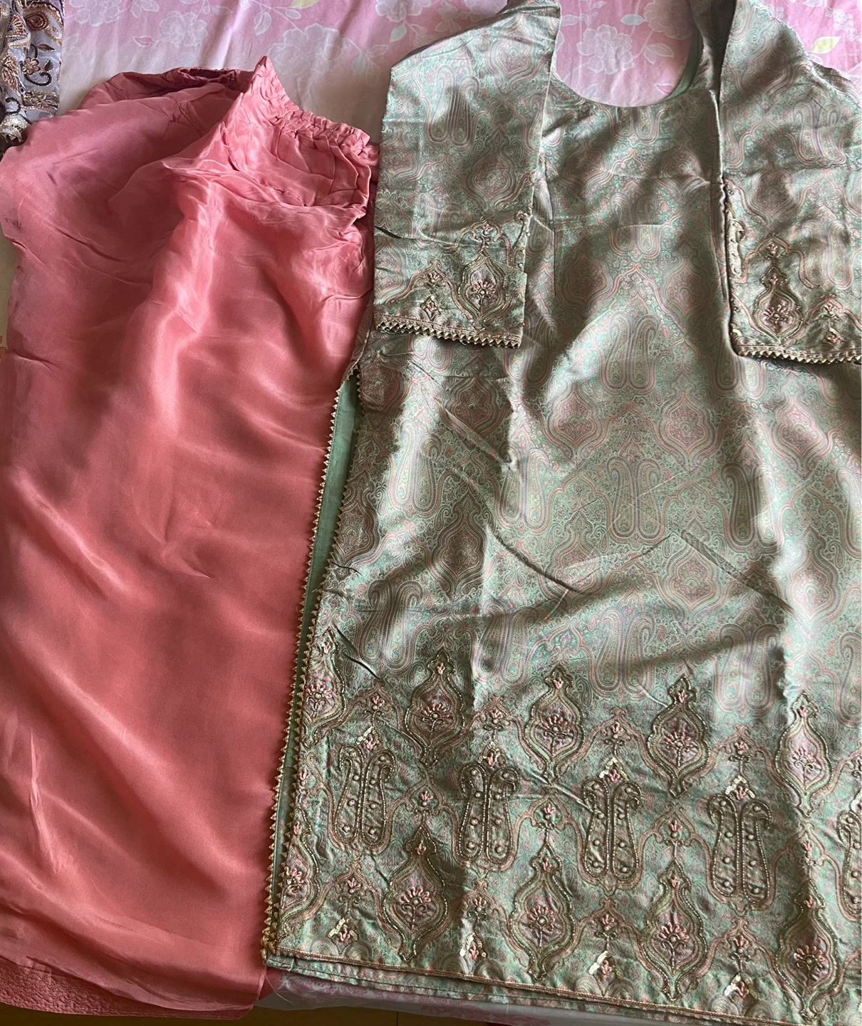 Embroidered Kurta Set with salwar and duppata