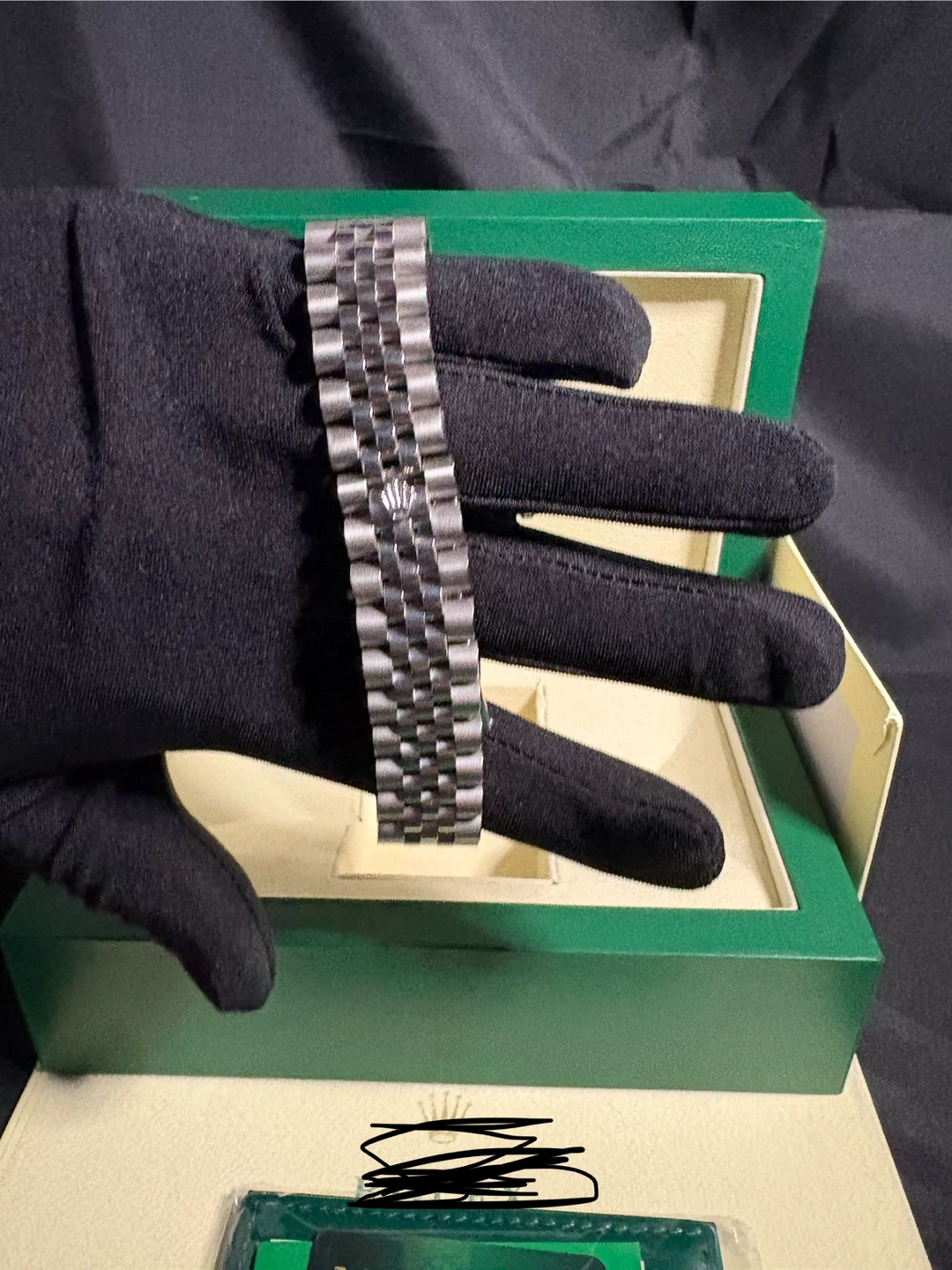 Blue Diamond Dial Automatic Watch – Jubilee Bracelet – Full Set - photo 2