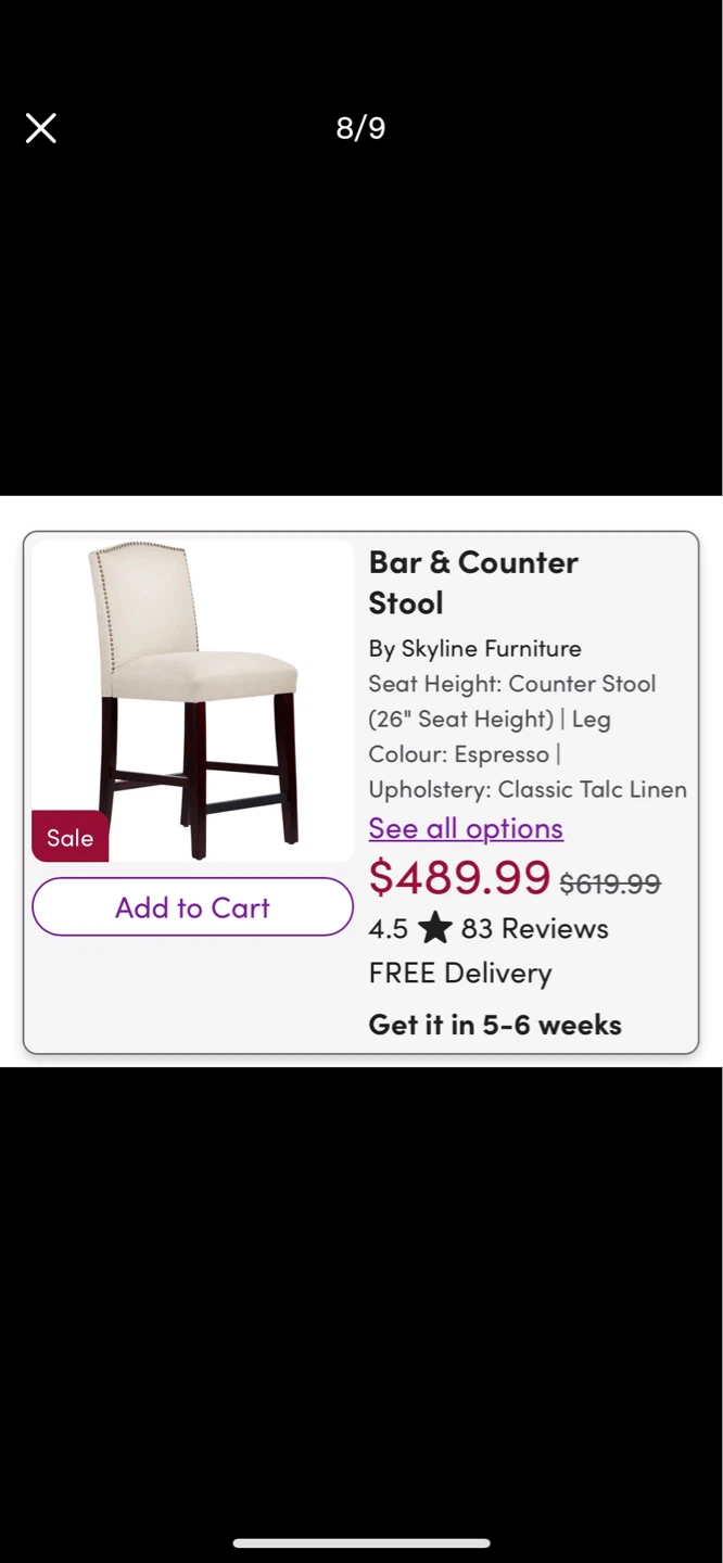 Skyline Furniture Bar & Counter Stool