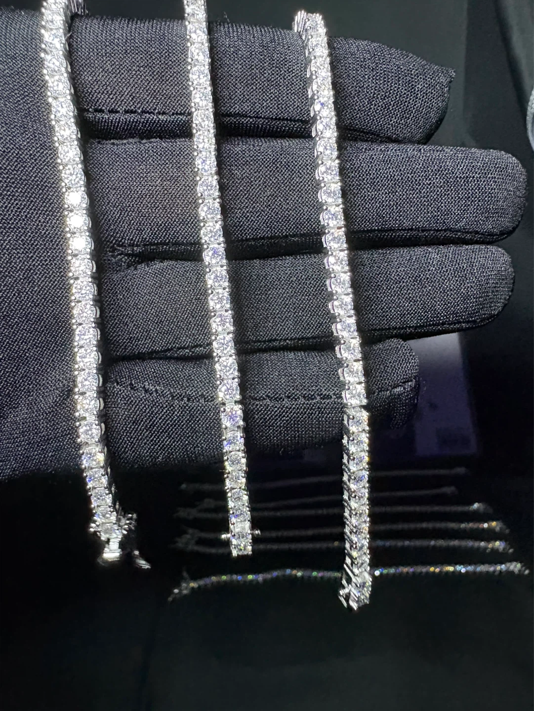 3mm Moissanite Tennis Bracelet | VVS1 Passes Diamond Tester - photo 4