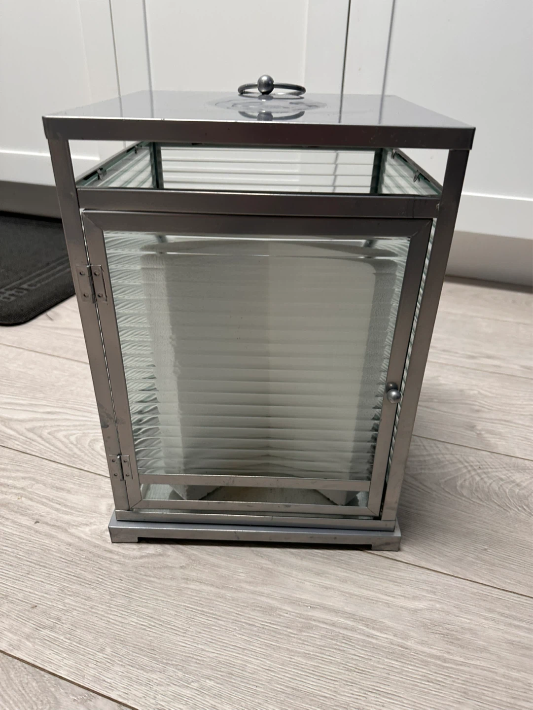 Metal and Glass Lantern for the patio or  indoors