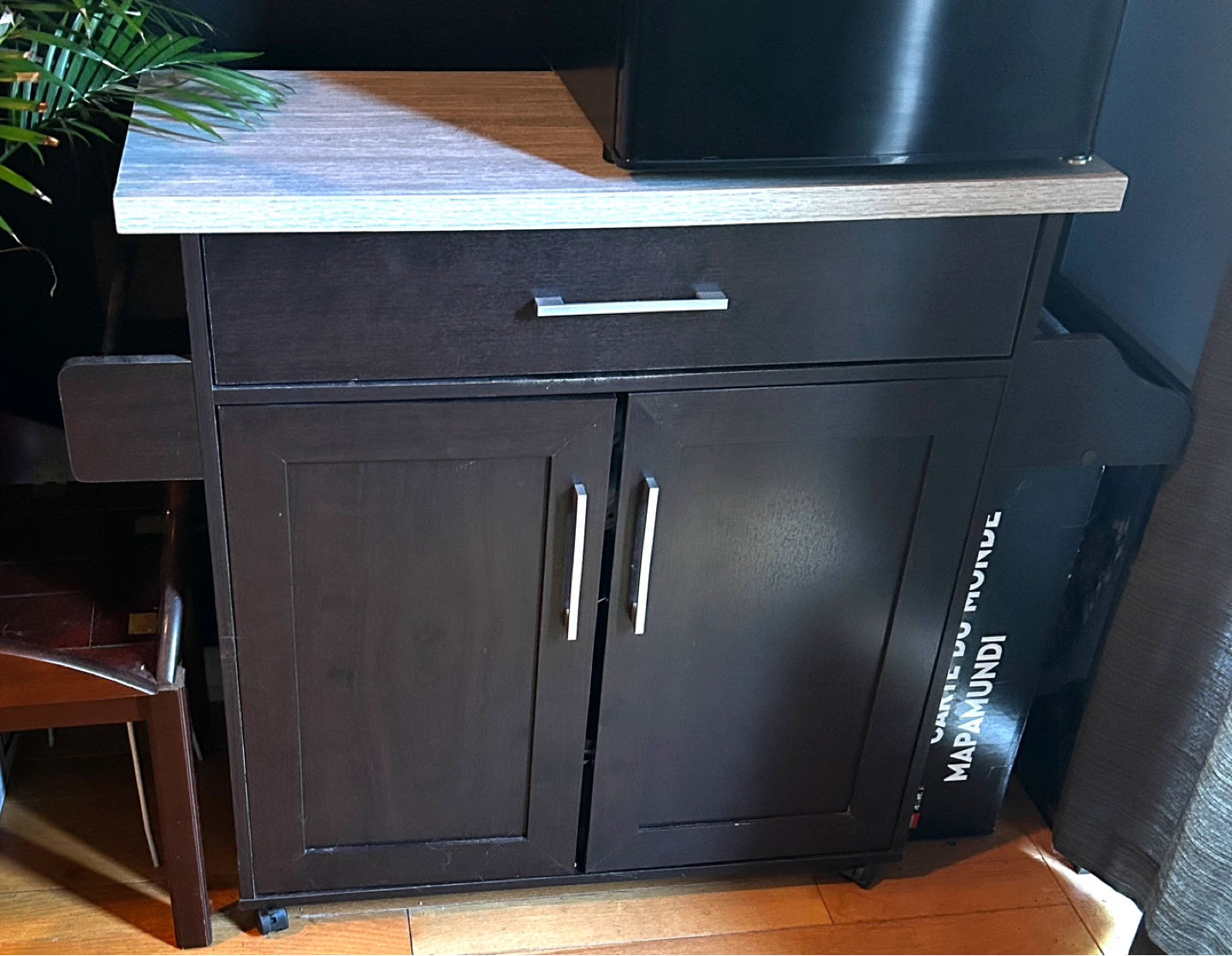 Kitchen Cart with Drawer and Cabinets